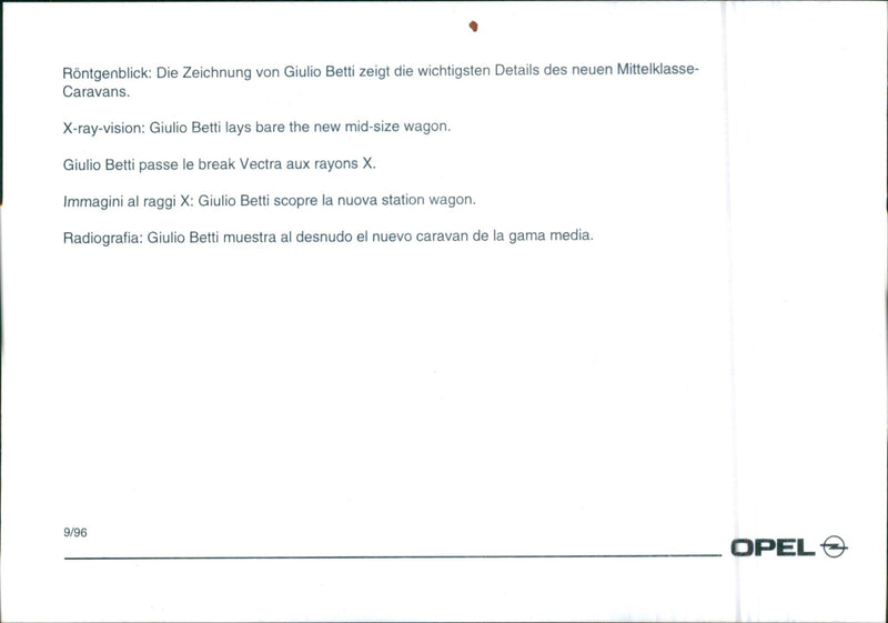 Opel Vectra - Vintage Photograph