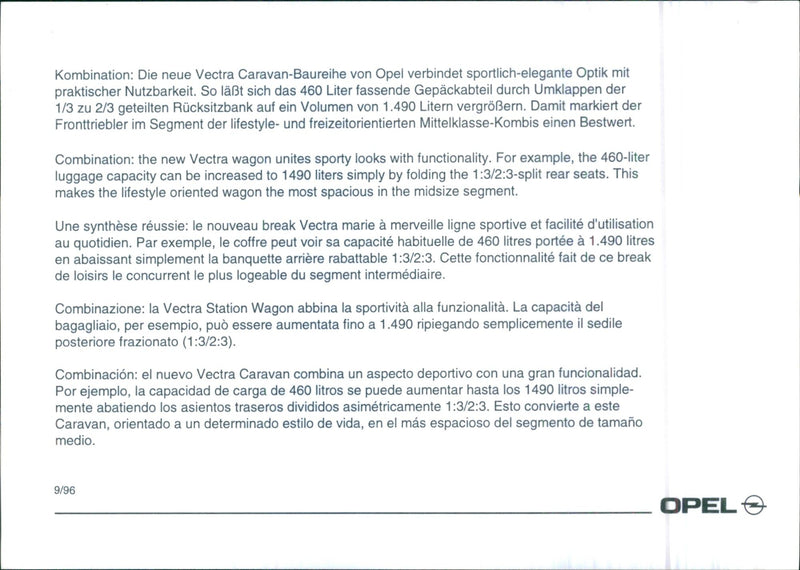 Opel Vectra - Vintage Photograph