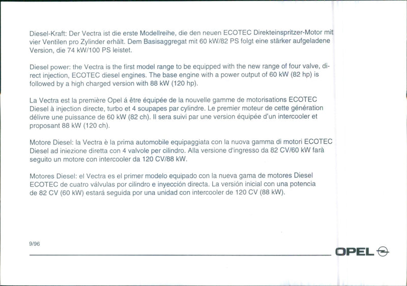 Opel Vectra - Vintage Photograph