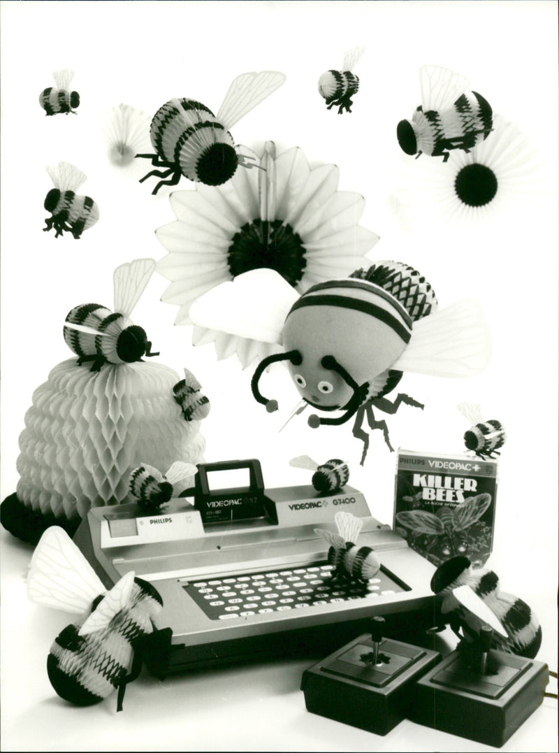 new philips video game cassette killer bees battle warms weihs - Vintage Photograph