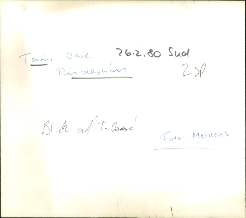 Blick auf "Tennis-Oase" - Vintage Photograph