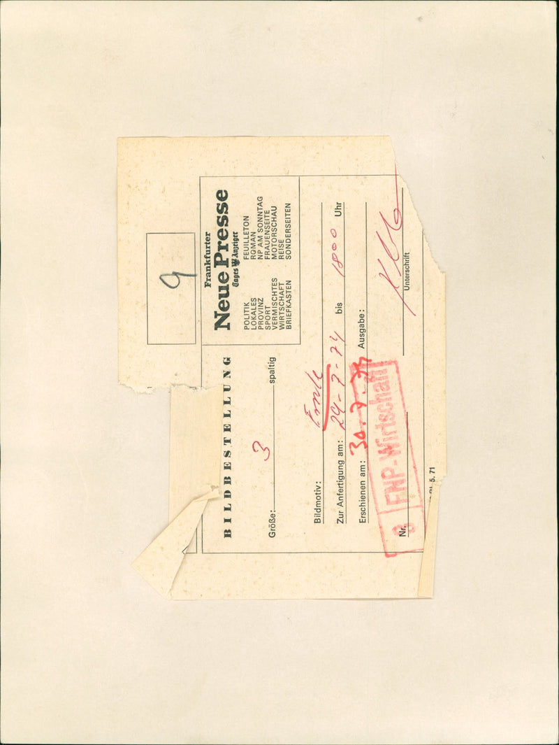 1971 CEREALS HARVEST FNP ECONOMY LLE SIGNATURE AGRICULTURE - Vintage Photograph