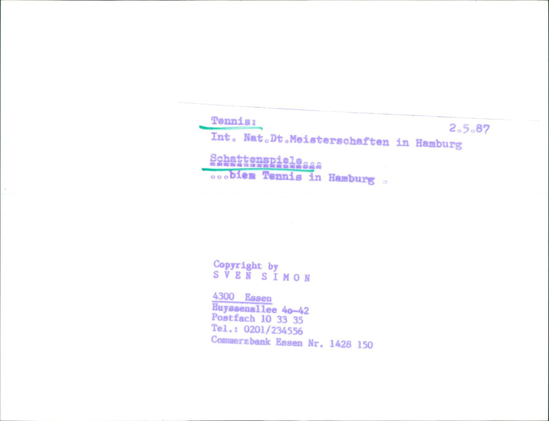 Tennis - Vintage Photograph