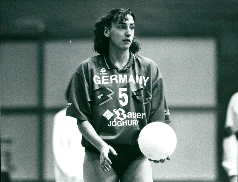 Sylvia Roll, German volleyball international - Vintage Photograph
