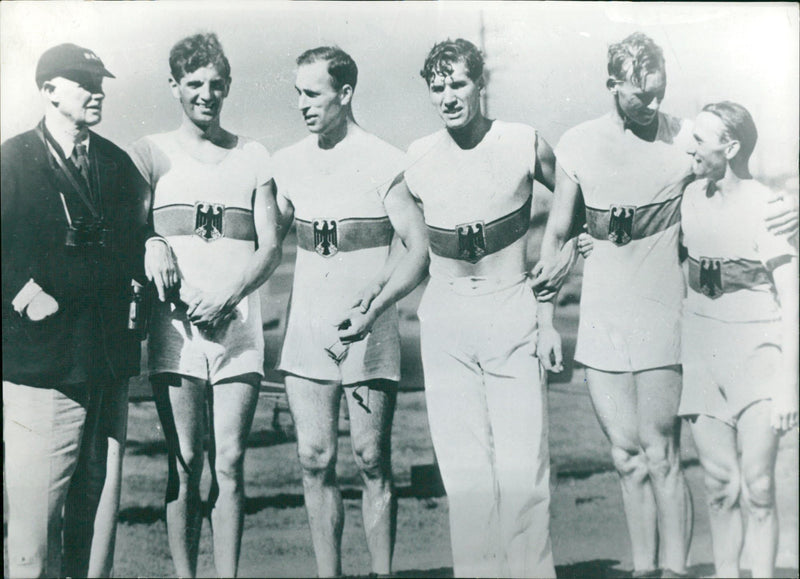 Coaches Sullivan, Spremberg, W. Meyer, Hoeck, Eller and Karlheinz Neumann - Vintage Photograph