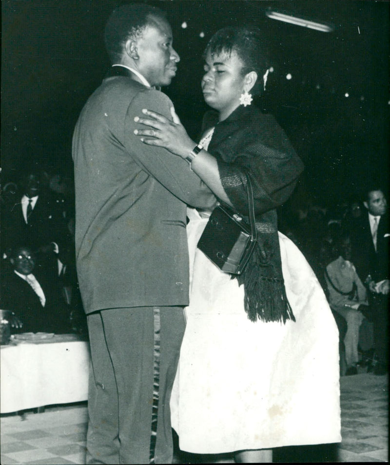 Cyrille Adoula with his wife - Vintage Photograph