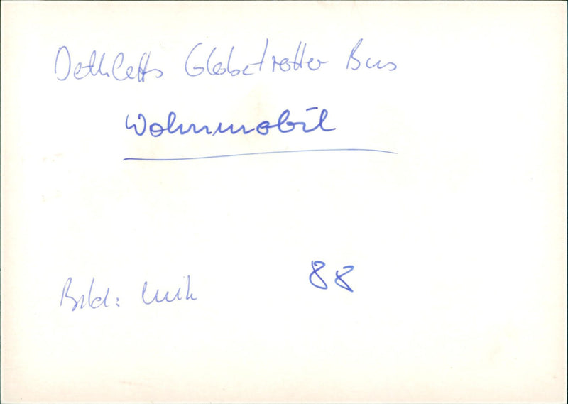 Detleff's Globetrotter Bus - Vintage Photograph