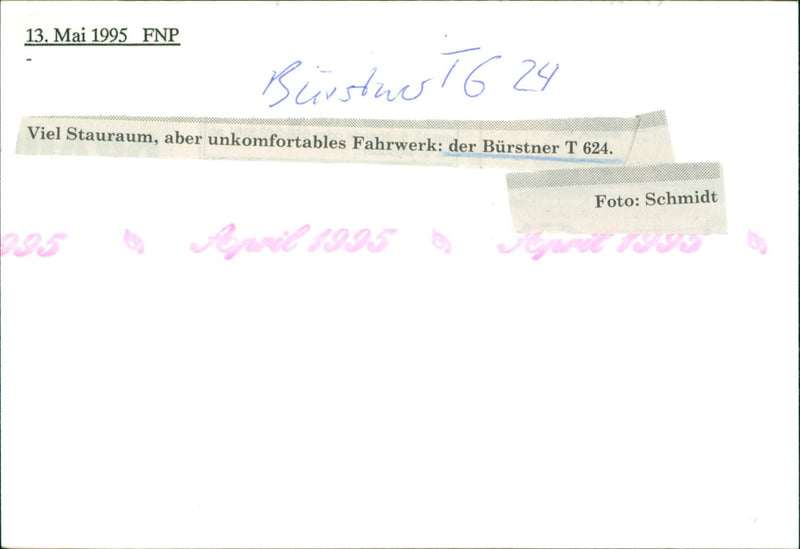 Bürstner T 624 - Vintage Photograph