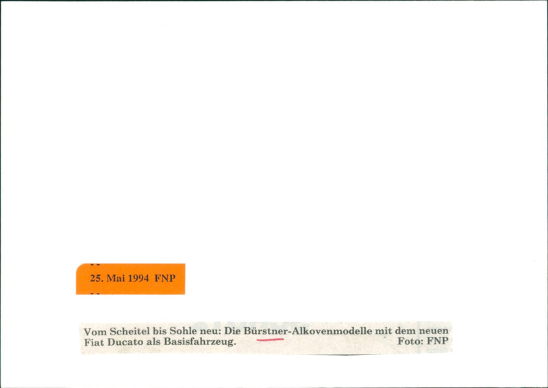 Bürstner base vehicle. - Vintage Photograph