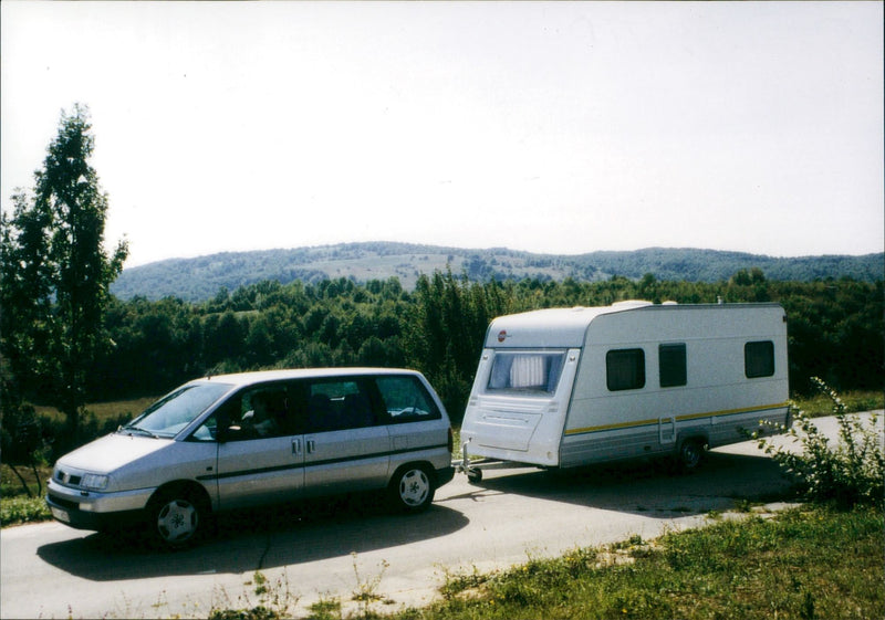 Fiat Ulysse and Bürstner Fun 435 TN - Vintage Photograph