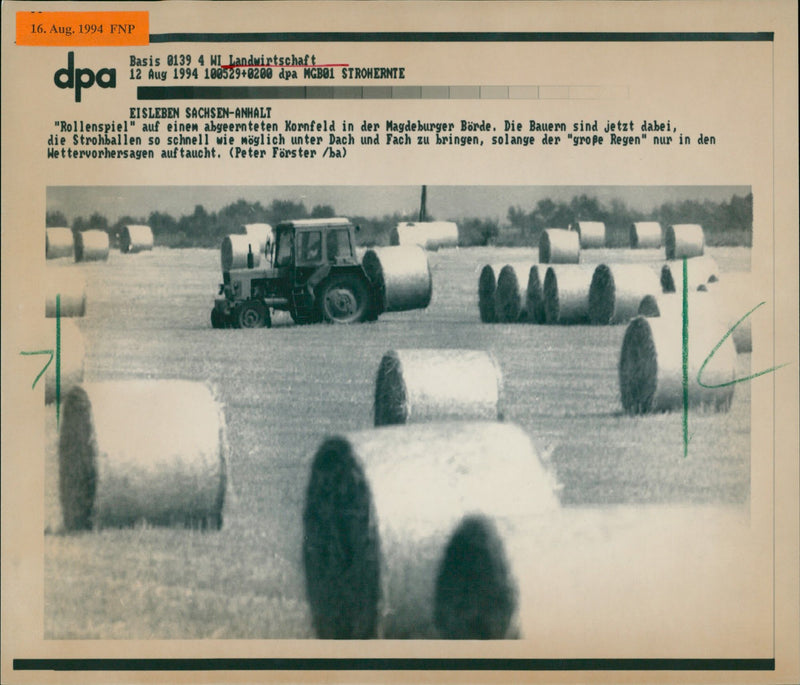 Strohballen - Vintage Photograph