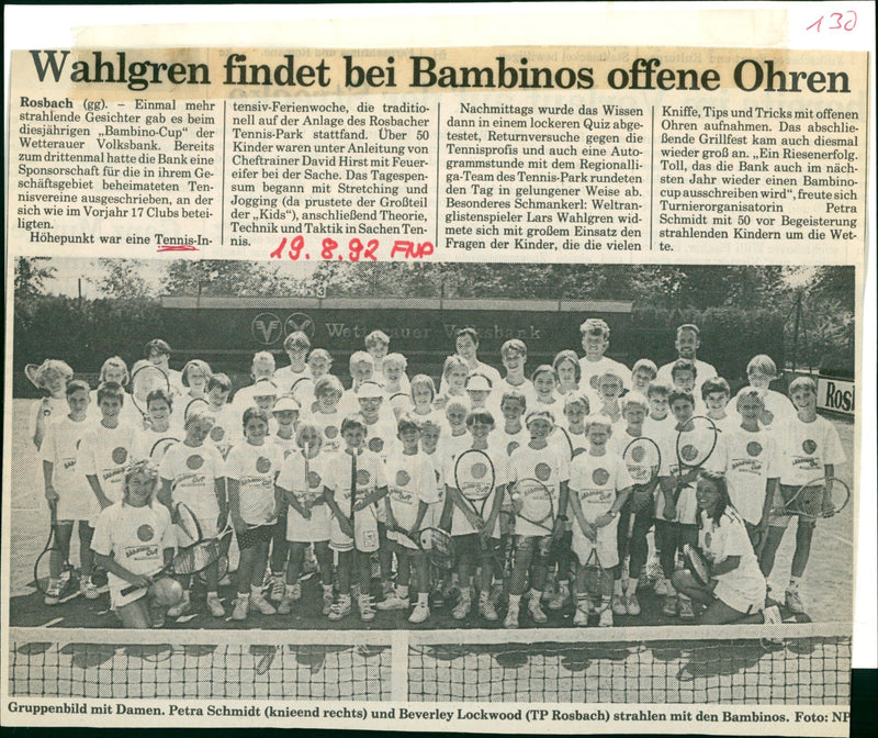 Tennis Bambino Cup - Vintage Photograph