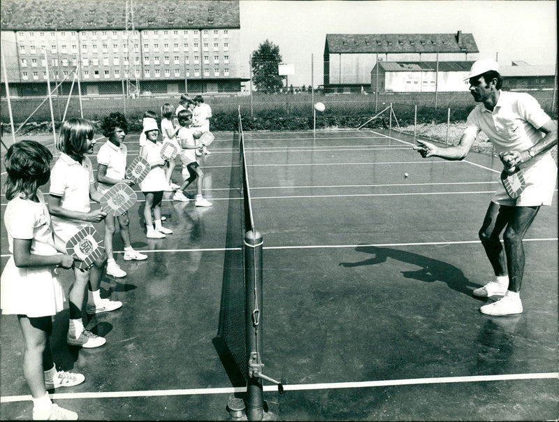 Mini tennis court - Vintage Photograph