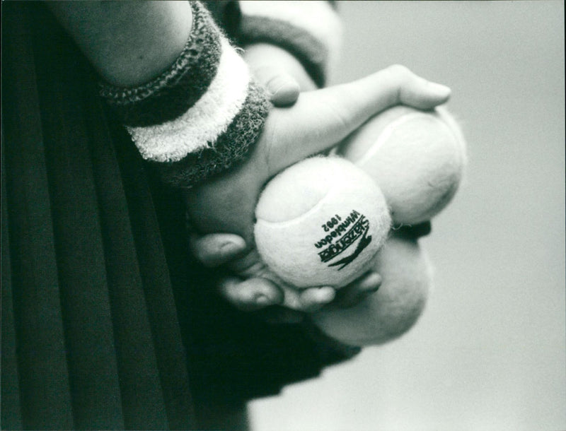 Tennis ball child - Vintage Photograph