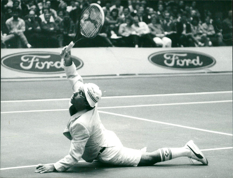 Tennis player at the game - Vintage Photograph