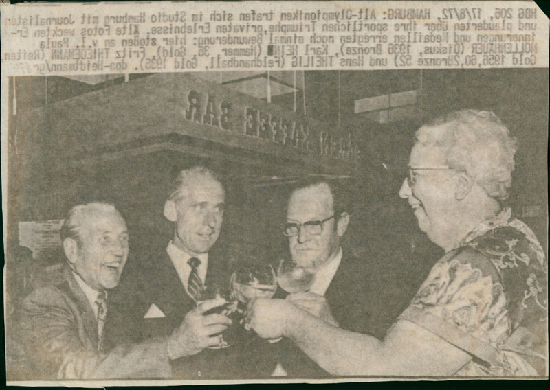 Paula Mollenhäuer, Karl Hein, Fritz Thiedemann and Hans Theilig. - Vintage Photograph