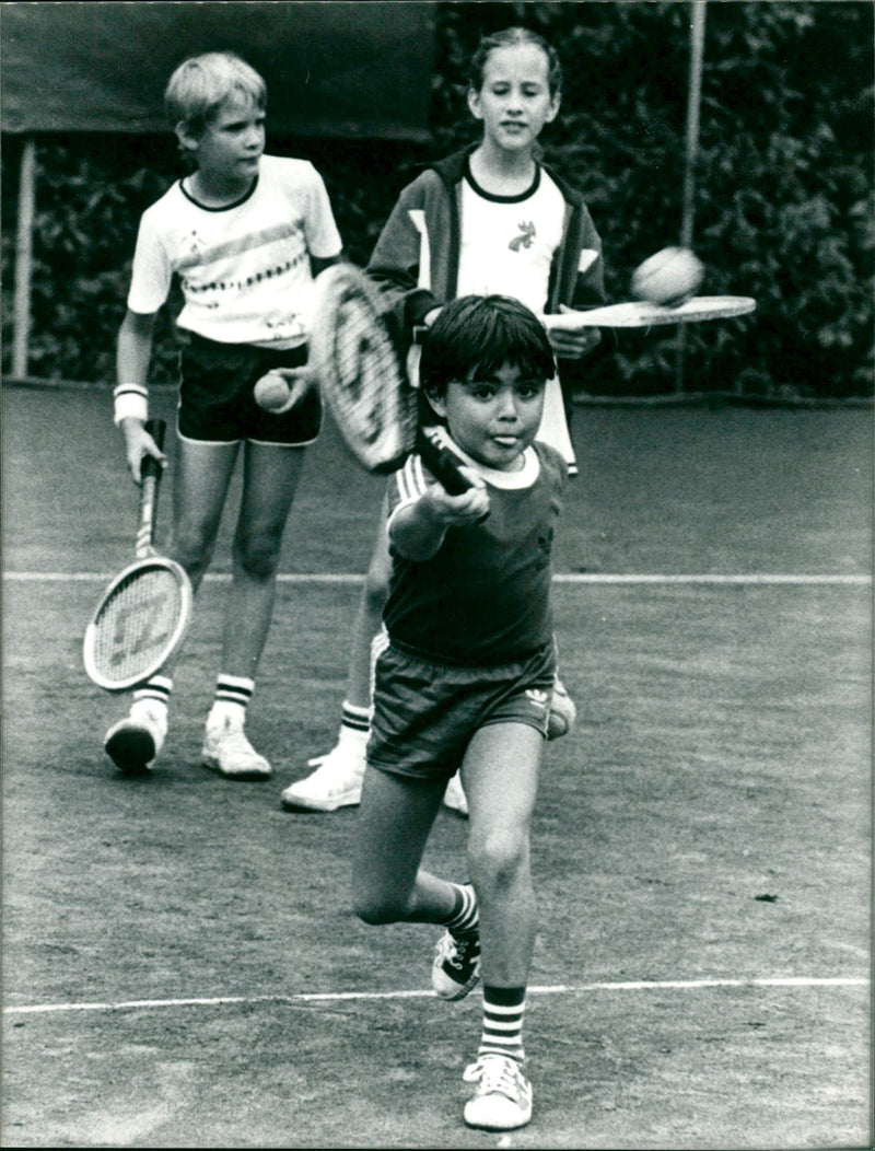 Young tennis players - Vintage Photograph