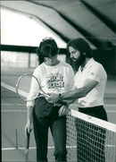 C. Stewowitsch during tennis lessons - Vintage Photograph