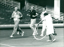 Tennis team during training - Vintage Photograph