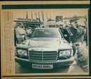 Mercedes-Benz 500 SEL at the Leipzig trade fair - Vintage Photograph