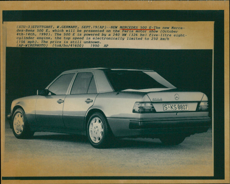 1990 Mercedes-Benz 500 E. - Vintage Photograph