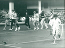 Tennis team during training - Vintage Photograph