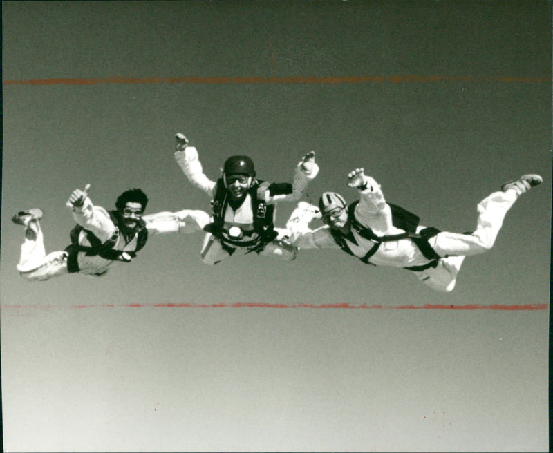 Skydiving - Vintage Photograph