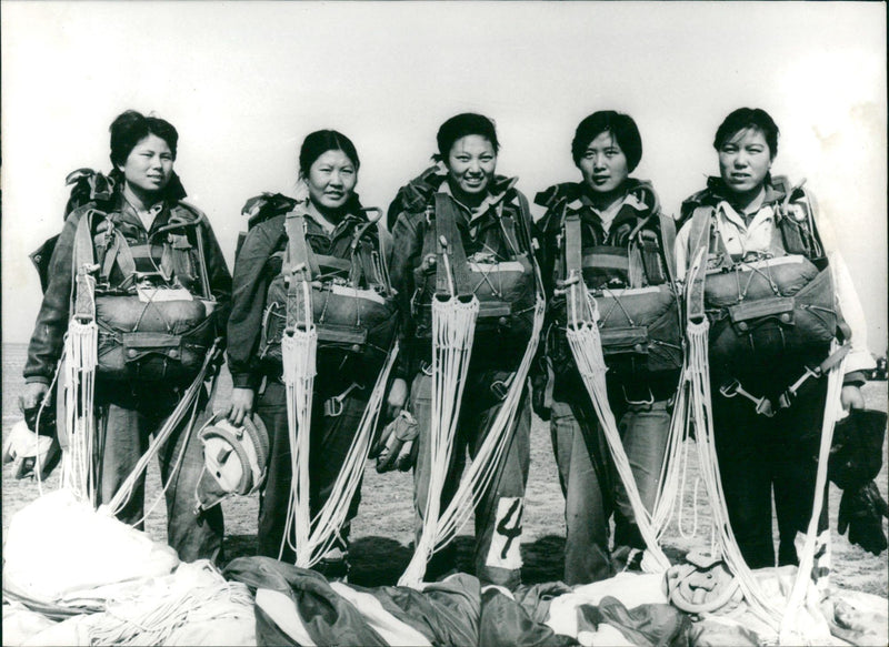 Skydiving - Vintage Photograph