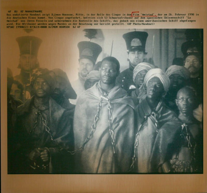 1998 FILM DIFFERENT BLACK AFRICANS FREE THEMES THEIR SHOCKLES SPANIS - Vintage Photograph