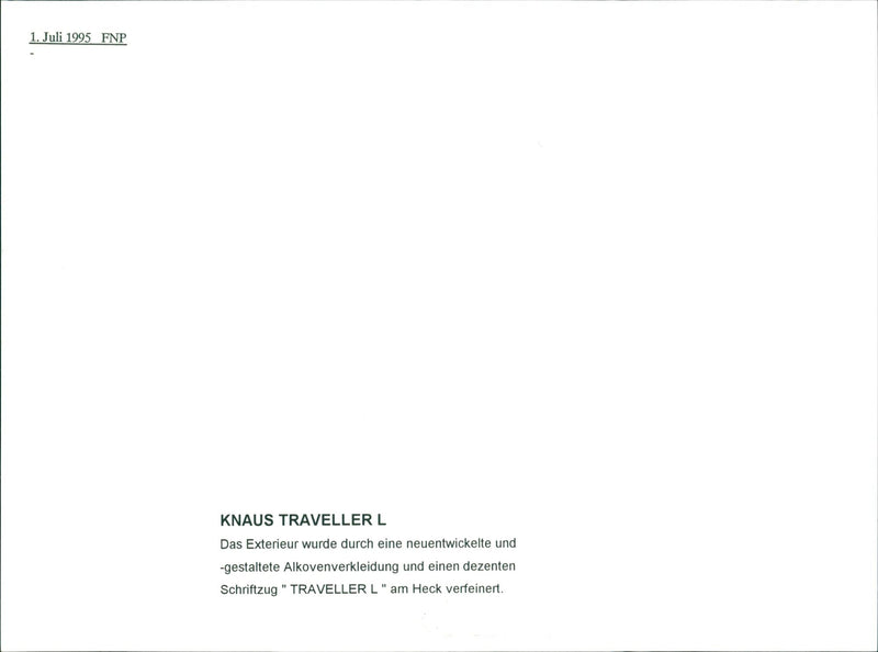 Knaus Traveler L - Vintage Photograph