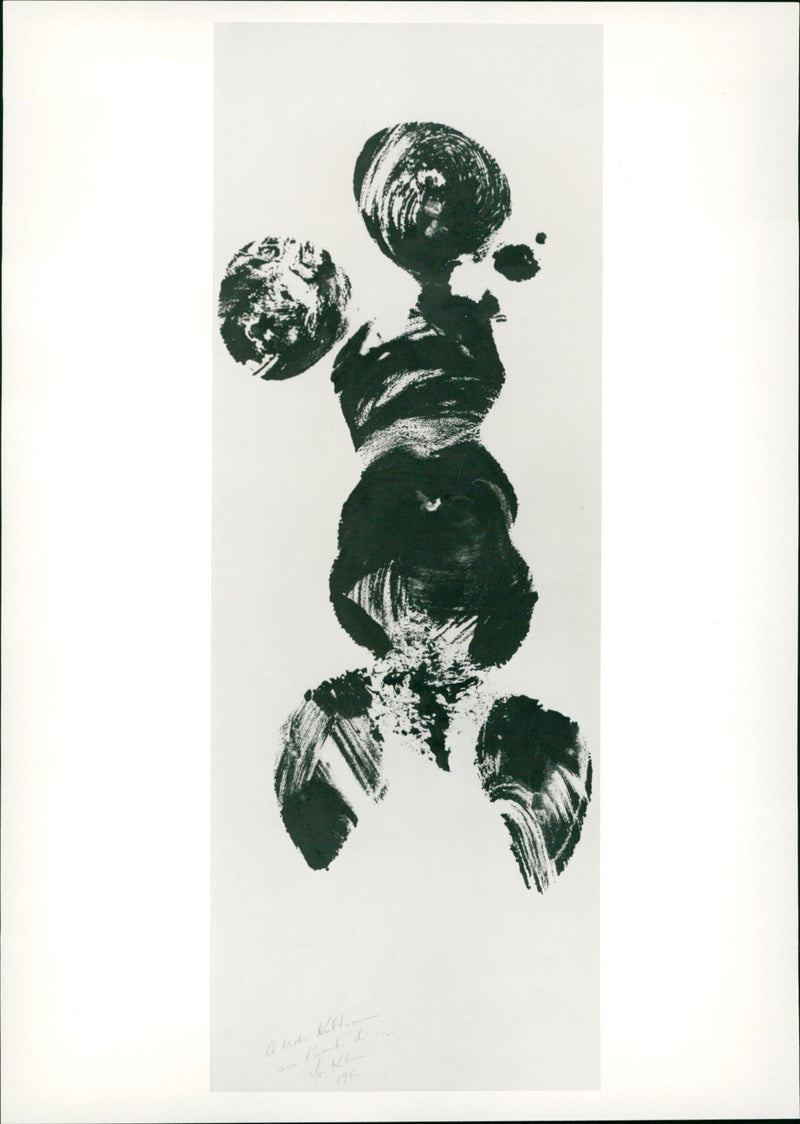 1960 KONSTLER YVES KLEIN ANTHROPOMETRY MASS BODYPRINT TECHNICAL PAPER - Vintage Photograph
