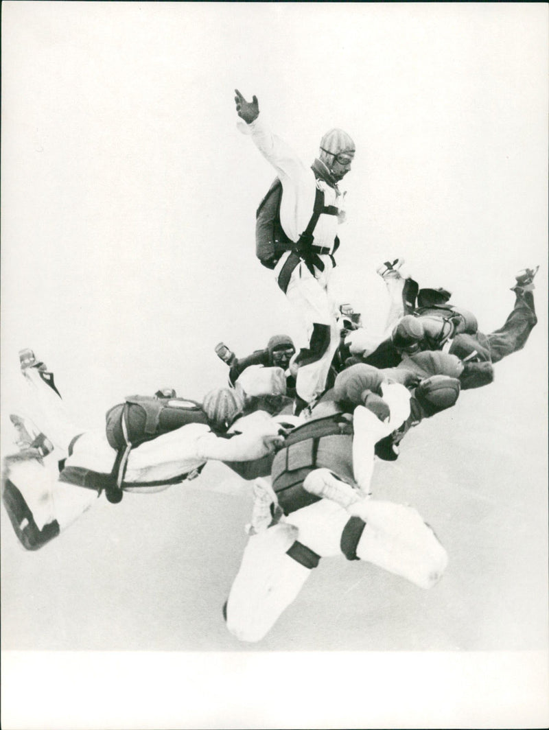 Skydiving - Vintage Photograph