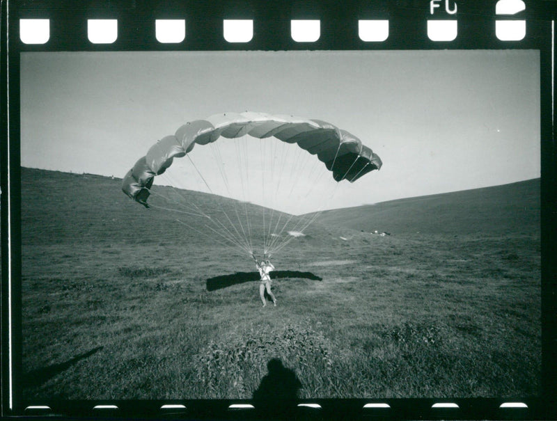 Paragliding - Vintage Photograph