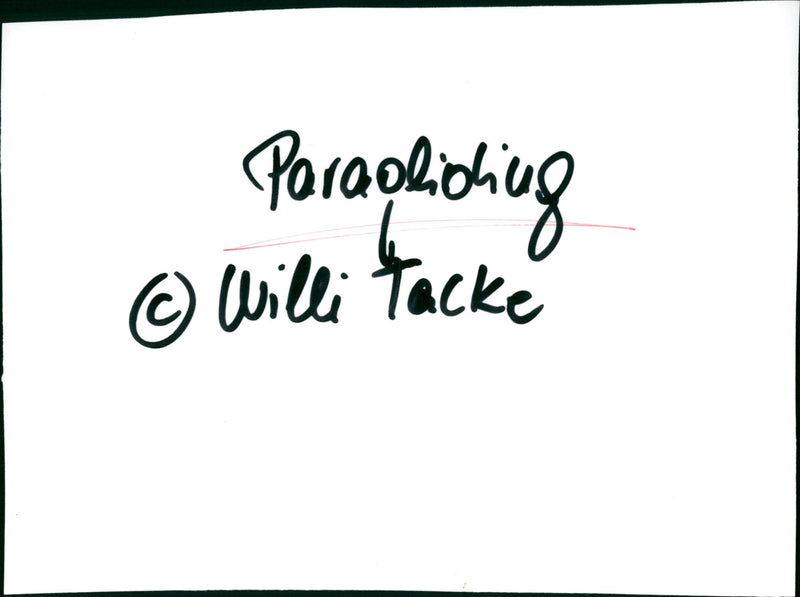 Paragliding - Vintage Photograph