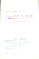 HELN PRESIDENT HELMUT ROLLINGER SPVGG FURTH PRESS PICTURE KURT SCHMIDTPETER - Vintage Photograph