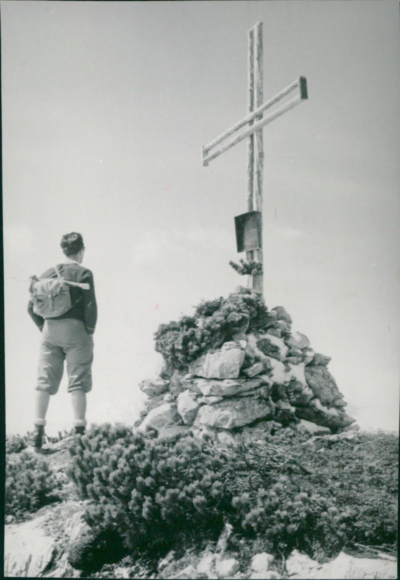 Summit cross - Vintage Photograph