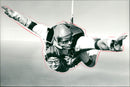Tandem jump - Vintage Photograph