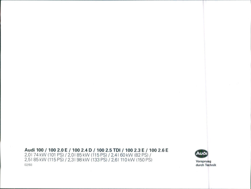 1993 Audi 100 - Vintage Photograph