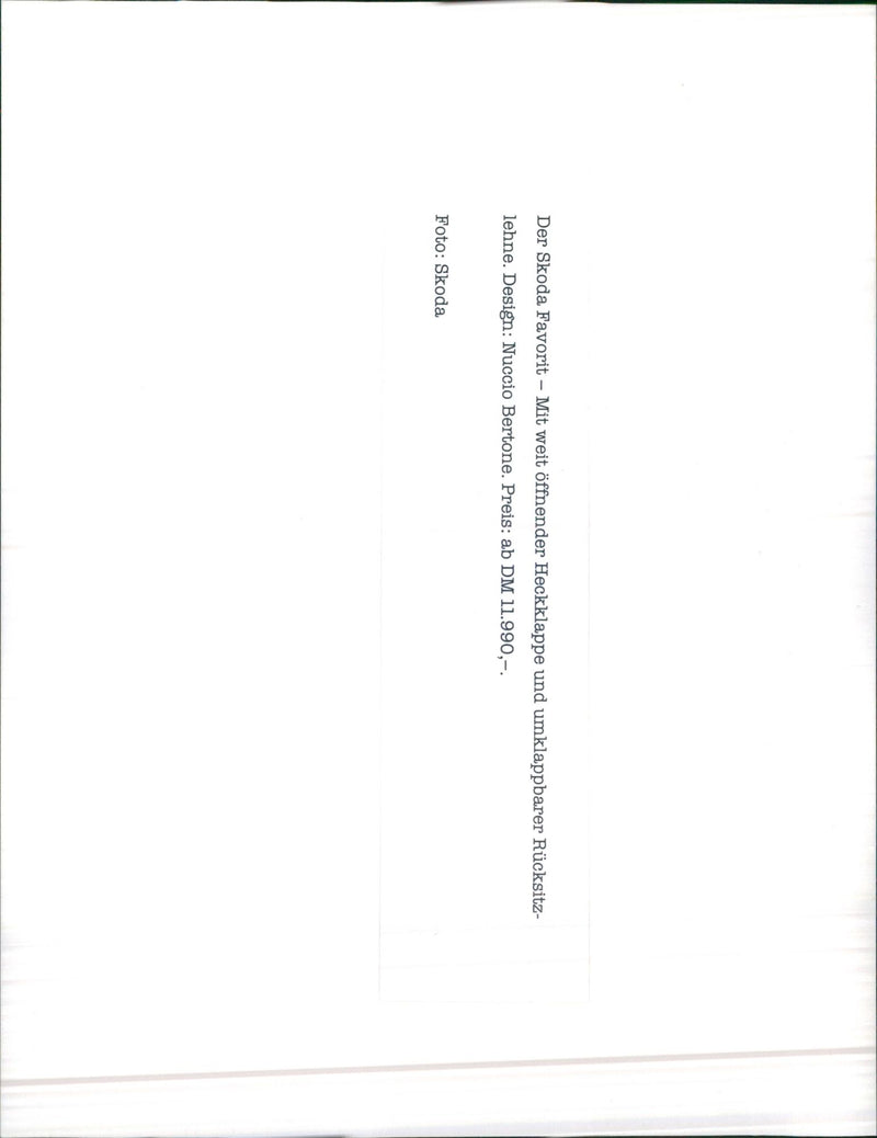 NUCCIO BERTONE HECKKLAPPE RUCKSITZ - Vintage Photograph