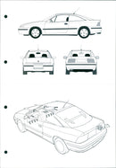 Opel car illustrations - Vintage Photograph