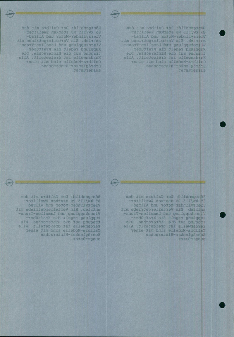 Opel Calibra manual - Vintage Photograph