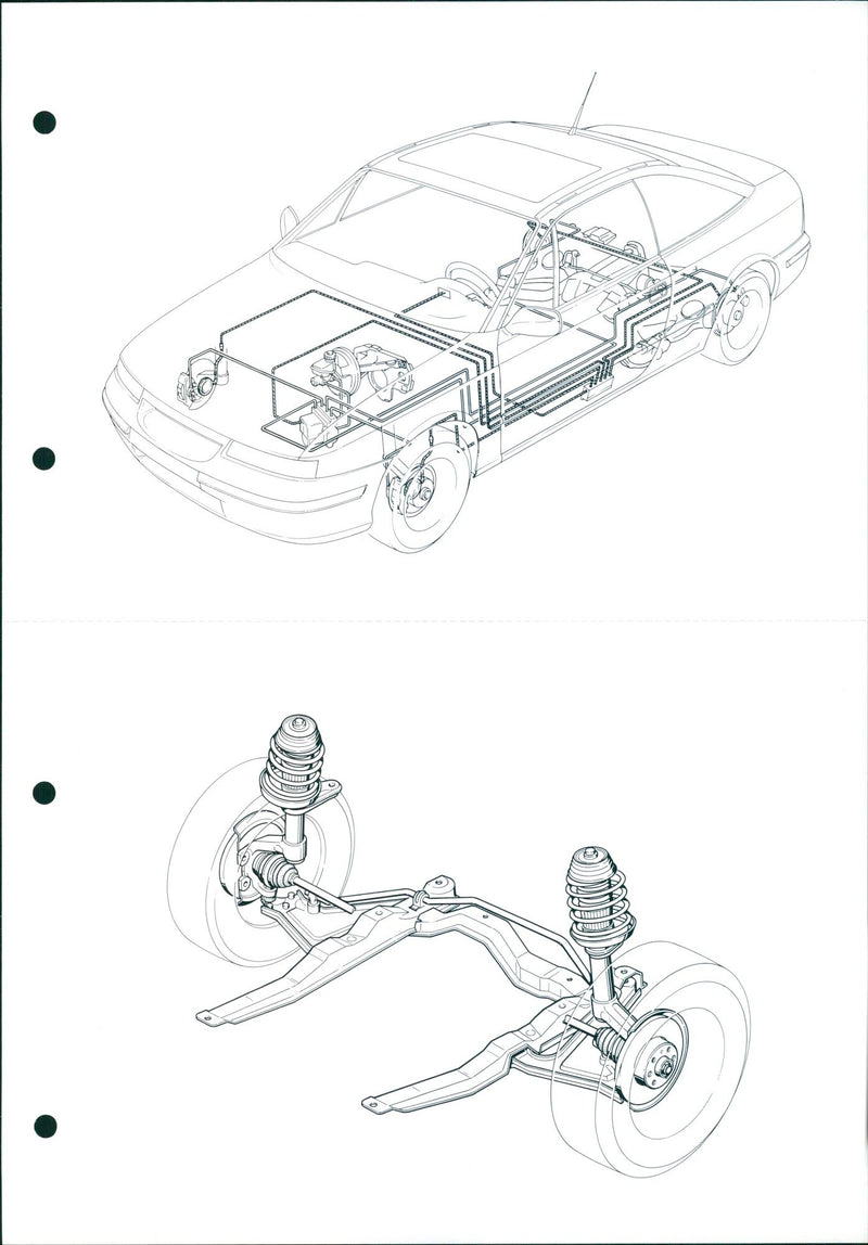 Opel Calibra rear axle suspension - Vintage Photograph