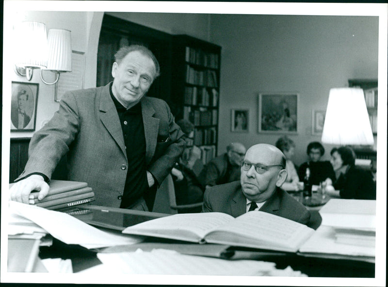 Hanns Eisler with singer Ernst Busch - Vintage Photograph