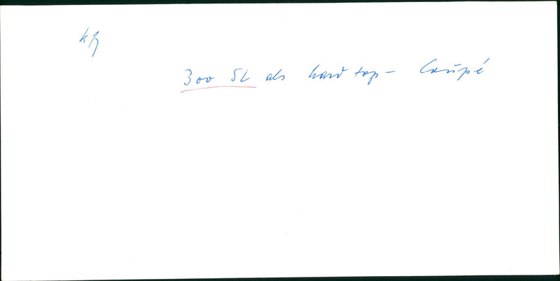 Mercedes 300 SL - Vintage Photograph