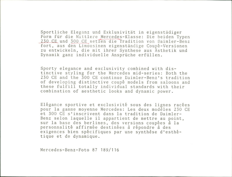 Mercedes - Vintage Photograph