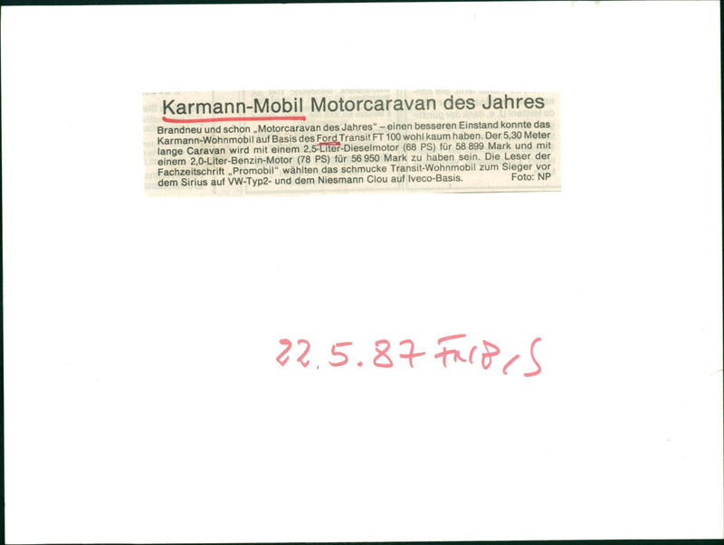 Karmann mobile - Vintage Photograph