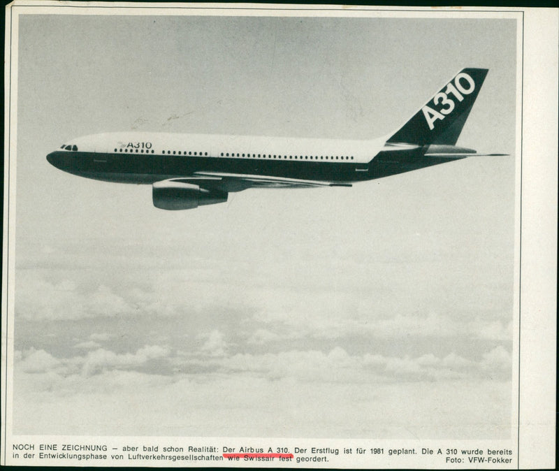 Airbus A310 - Vintage Photograph