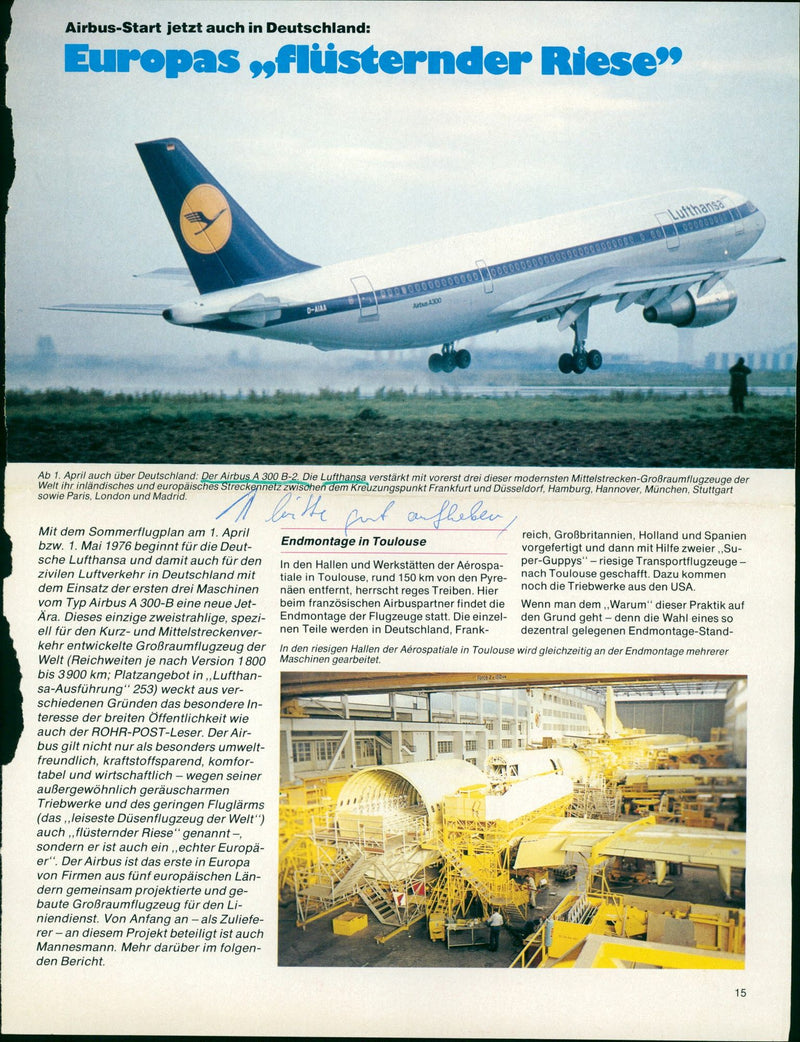 Airbus A300 - Vintage Photograph