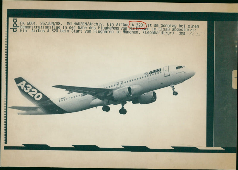 Airbus A320 - Vintage Photograph