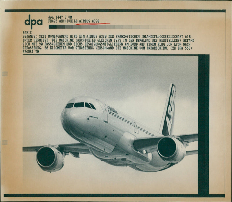 Airbus A320 - Vintage Photograph
